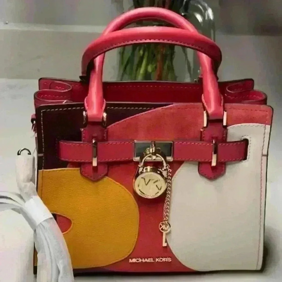 🔥🔥 Michael Kors Hamilton Small Patchwork Crossbody NWT! - Picture 1 of 12